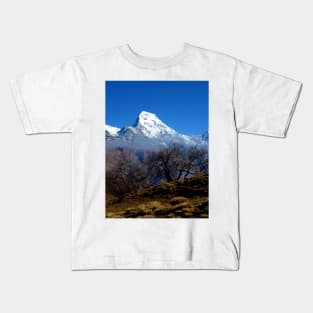 Panoramic View Of Annapurna Ghorepani Poon Hill Kids T-Shirt